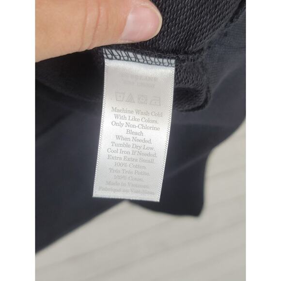 EVERLANE THE CLASSIC FRENCH TERRY  SWEATSHIRT IN WASHED BLACK, SZ XXS - Picture 3 of 8